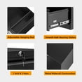 thumbnail image 3 of SUNCROWN 3 Drawer File Cabinet, Black Metal Filing Cabinet with Lock, Vertical Locking File Cabinets with 4 Adjustable Hanging Frame for Home Office, 3 of 6