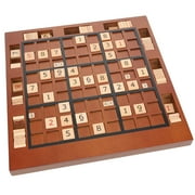 WE Games Wooden Sudoku Board with Storage Slots in Walnut Stain - 11.5 in.