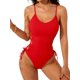 thumbnail image 1 of Traje de Baño de una Pieza para Mujer Traje de Baño de una Pieza con Abertura Alta para Mujer Traje de Baño de una Pieza Rojo S, 1 of 7