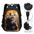 thumbnail image 3 of Balery Maple Forest Panda Print USB Charging Backpack for Men and Women - Water-Resistant, Anti-Theft Laptop Backpack with USB Port for Travel, Work, School, and College, 3 of 7