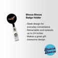 thumbnail image 2 of Bat Flying Watercolor Black Background Retractable Reel ID Badge Key Card Name Tag Holder with Clip, 2 of 7