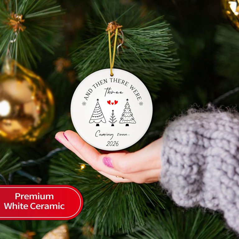 Baby Coming Soon 2026 Ornament - Ceramic Christmas Keepsake For Pregnancy Announcement, Gift For Expecting Parents & Grandparents | New Baby Decor