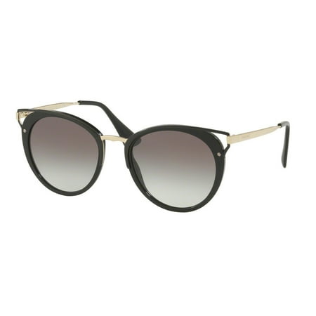 Prada PR 66TS 1AB0A7 Black Cat eye Sunglasses