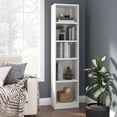 thumbnail image 3 of Universal 17W Narrow 5 Shelf Bookcase in White - Engineered Wood, 3 of 10