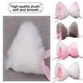 thumbnail image 4 of Racing Butterfly Cat Fox Ears Hairpin Fluffy Plush Cosplay Clip Barrette Party Costume Accessory, 4 of 8