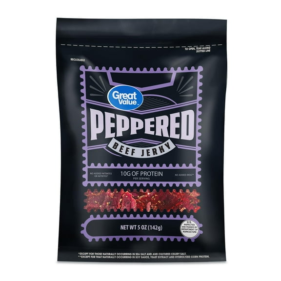 Great Value Peppered Beef Jerky, 5 oz