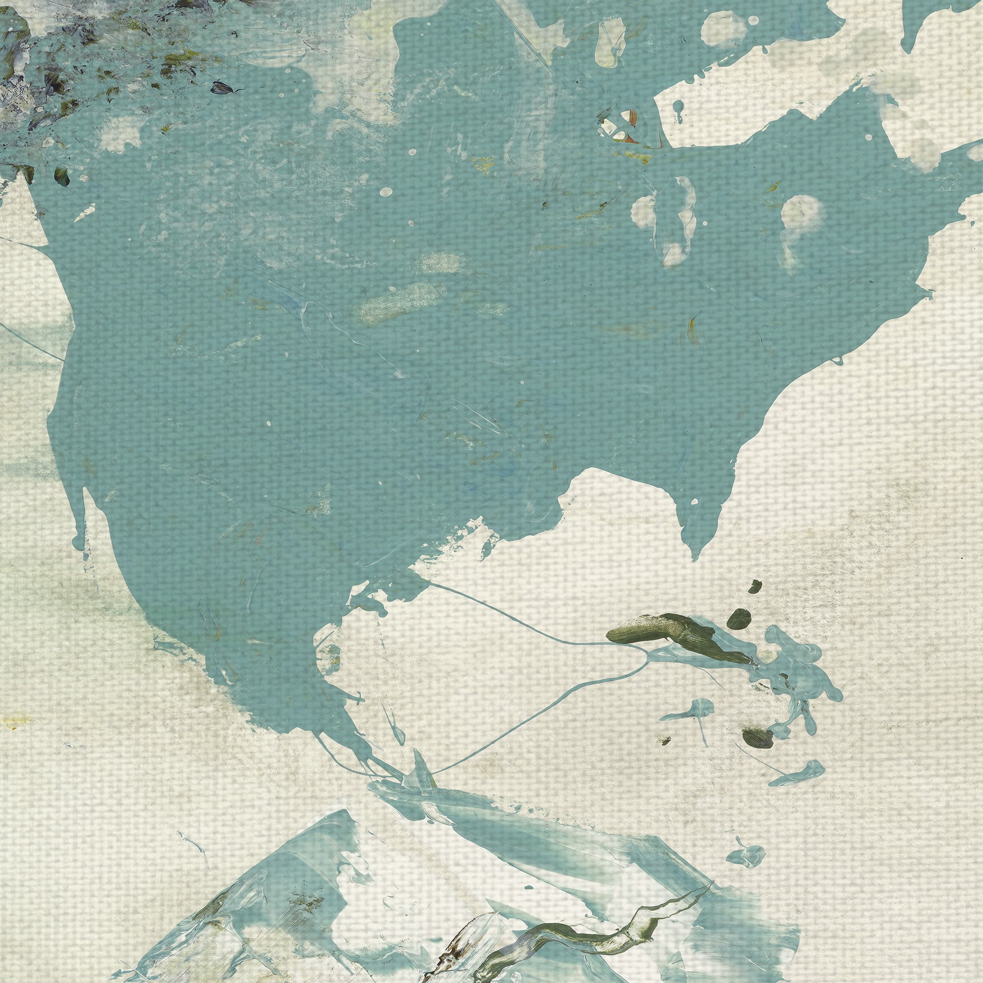 Masterpiece Art Gallery I See The World Map by Purple Moose Basics Canvas Art Print 24" x 36"