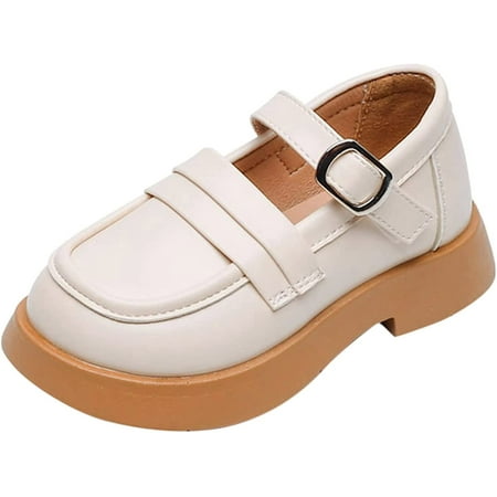 

QWZNDZGR Baby Girls Premium Mary Jane Flats Rubber Sole Dress Shoe Premium Lightweight Soft Sole Crib Shoe Ballet Slippers