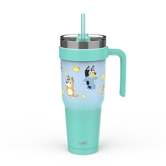Bluey 40oz Double Wall Stainless Steel Waverly Straw Tumbler with Handle