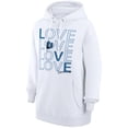 thumbnail image 2 of Women's G-III 4Her by Carl Banks  White Minnesota Timberwolves Basketball Love Fleece Pullover Hoodie, 2 of 3
