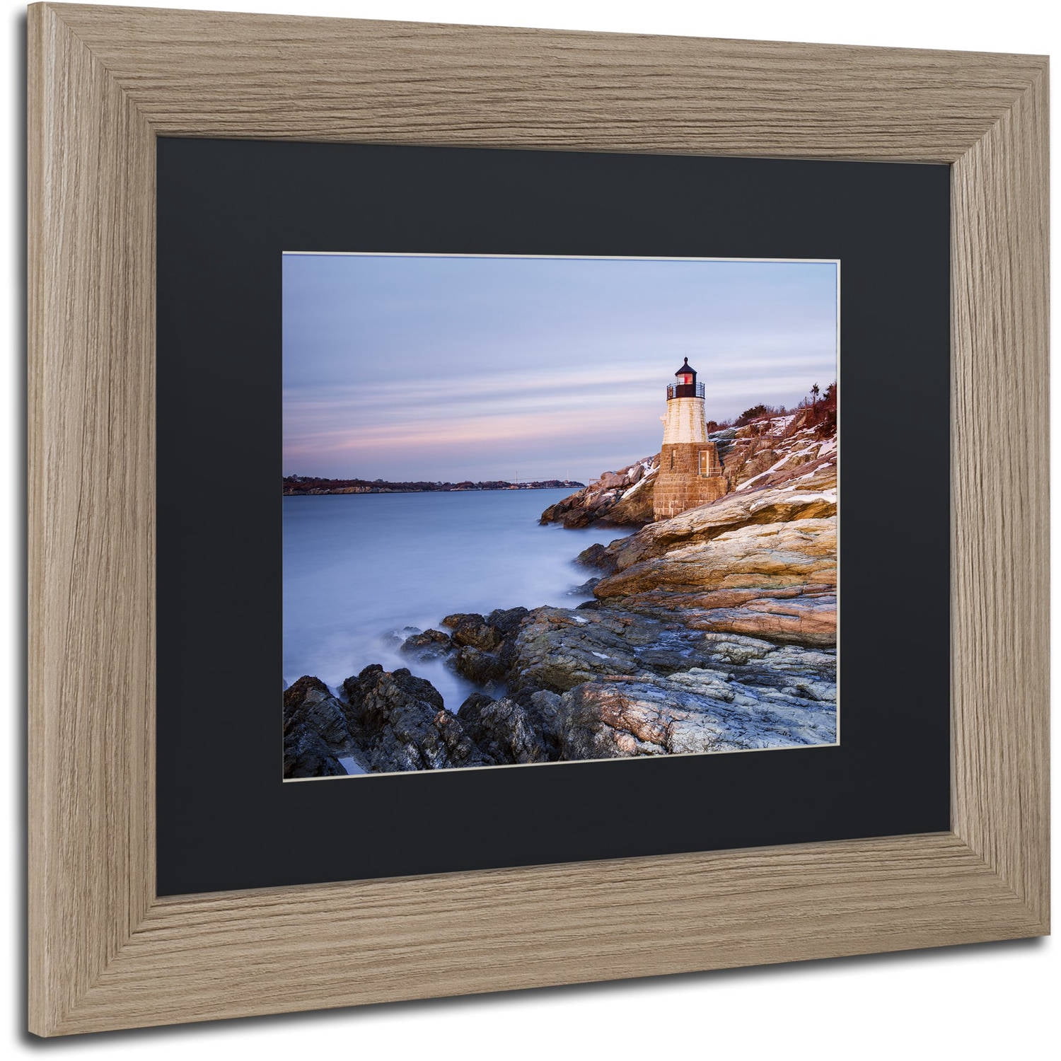 Trademark Fine Art "Stone on Rock" Canvas Art by Michael Blanchette Photography Black Matte, Birch Frame