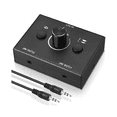 thumbnail image 2 of 3.5mm Audio Switcher, 2 Input 1 Output/1 Input 2 Output Audio Splitter Switcher, Audio Switcher Box,One-Key Mute Button, 2 of 7