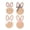 Brown, variant on Easter Rabbit Shaped Placemat Spring Rabbit Place Mats with Bow and Daisy Cute Rabbit Dinner Table Mat Easter Dining Kitchen Table Mats for Home Wedding Birthday Party Kitchen Dining Decoration Brown
