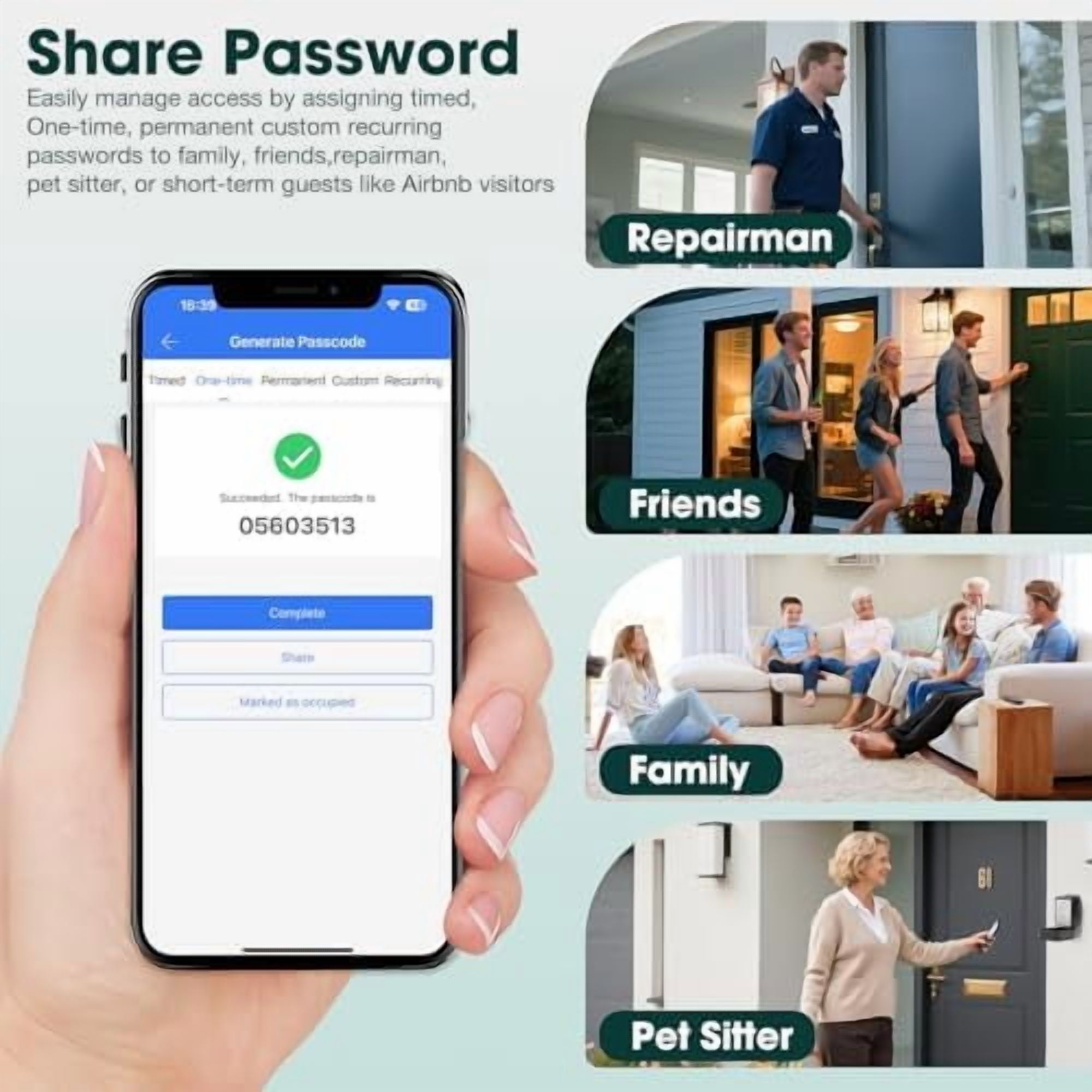 Smart Key Lock Box Electronic Bluetooth Lock Box with APP Control & PIN Code Types,Share eKey Wall Mounted Lock Box for Airbnb Realtor House Office with Removable Shackle
