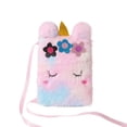 thumbnail image 1 of Kid Plush Licorne Shoulder Bag Mini Square Phone Crossbody Bag (Multicolor), 1 of 6