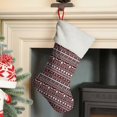 thumbnail image 4 of Christmas Stockings,Red and White Christmas Folk Pattern Stockings Christmas,14.8'' Xmas Stockings,Christmas Party Favors,Christmas Party Decorations,Christmas Stockings Personalized, 4 of 5