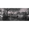 thumbnail image 3 of Frank, Assaf 14x8 Black Modern Framed Museum Art Print Titled - Central park Bow Bridge with Manhattan skyline, New York, 3 of 5