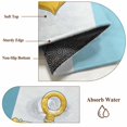 thumbnail image 6 of Round Rugs 3.3Ft, Yellow Anchor Nautical Round Area Rug Washable Indoor Throw Carpet, Aqua White Striped Soft Non Slip Circle Rug for Laundry Room Patio Home Decor Aesthetic, 6 of 8