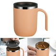 thumbnail image 2 of MOQIN Stainless Steel 400ml Vacuum Insulated Coffee Mug with Handle, Large Thermal Camping Coffee Mug Cup for Men & Women, Keeps your Beverages Hot/Cold - Water Cups, 2 of 6