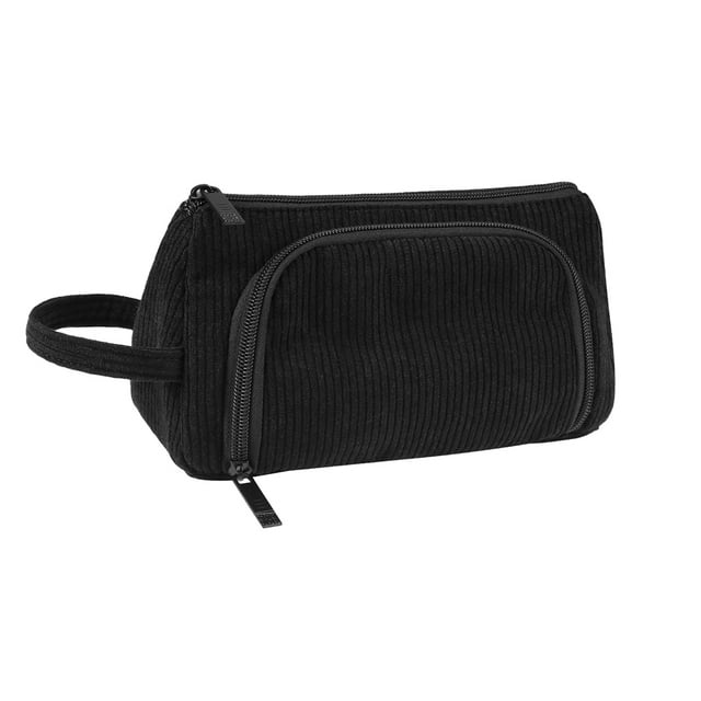 Minnieouse Neceser de maquillaje para mujer, pintalabios, delineador de ojos, organizador de brochas, contenedor de almacenamiento, neceser de viaje de Bolsas de mensajero y de hombro Negro Minnieouse AP016690-01B
