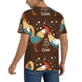 thumbnail image 6 of Easygdp Rooster And Chicken Men's Muscle T-Shirt Men's Baseball Short Sleeves, for Gym Workout Athletic with Button - Medium, 6 of 9
