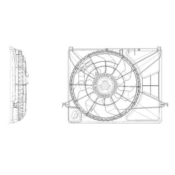 Dual Radiator and Condenser Fan Assembly Fits 2010 Kia Optima
