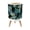 Color 4, variant on Small Trash Can with Lid Seamless Floral branch gold dark navy purple emerald green 1.8 Gallon Dog Proof Trash Can Round Garbage Can Waste Bin Wastebasket for Bathroom Bedroom Living Room