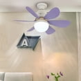 thumbnail image 4 of 40W 20 en lámpara de ventilador LED ventilador de techo 3 modos ventilador de techo al aire libre silencioso 6 aspas, 4 of 7
