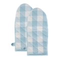 thumbnail image 1 of Design Imports CAMZ11574 Light Blue Buffalo Check Oven Mitt - Set of 2, 1 of 2