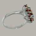 thumbnail image 3 of LBG British Made 18k White Gold Natural Garnet Womens Promise Ring - 33 size options - Size 7.75, 3 of 6