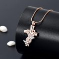 thumbnail image 4 of Crystal Butterfly Cross Urn Necklace for Ashes Men Women Cremation Jewelry Ashes Pendant for Human Memorial Ash Jewelry, 4 of 7