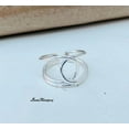 thumbnail image 4 of LD DESIGNS Knot Design Adjustable 925 Sterling Silver Band Ring – Handmade Thumb & Statement Ring for Women, Bridesmaid Gift, Gift for Her, 4 of 9