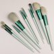 thumbnail image 1 of Nvzi Juego de 10 brochas de maquillaje, brochas para base, polvos, correctores, sombras de ojos y rubor, color verde, 1 of 4