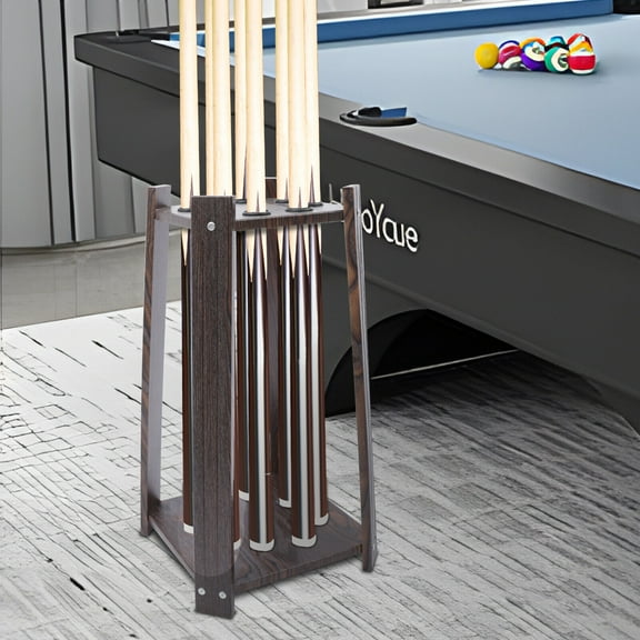 DENEST 8 Holes Billiard Cue Rack Pool Stick Stand Cue Organizer for Billiard Golf Club