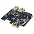 thumbnail image 1 of Seitruly Adaptador PCI-E 1X 1 a 4 Extender PCI-express Splitter Converter Board Tarjeta de expansión Placa base PCB Placa de circuito Juegos de teclado y mouse para computadora, 1 of 6