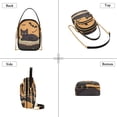 thumbnail image 3 of FORMRS Crossbody Bag for Women Quilted Travel Shoulder Cell Phone Purse with Chain Strap Handbag, Orange Halloween Cat, 3 of 7