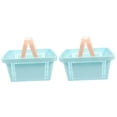 thumbnail image 4 of 2 Pieces Storage Basket Fruit Rack Crate Office Child Sky-blue, 4 of 8