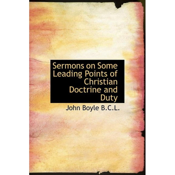 Sermons on Some Leading Points of Christian Doctrine and Duty (Hardcover)