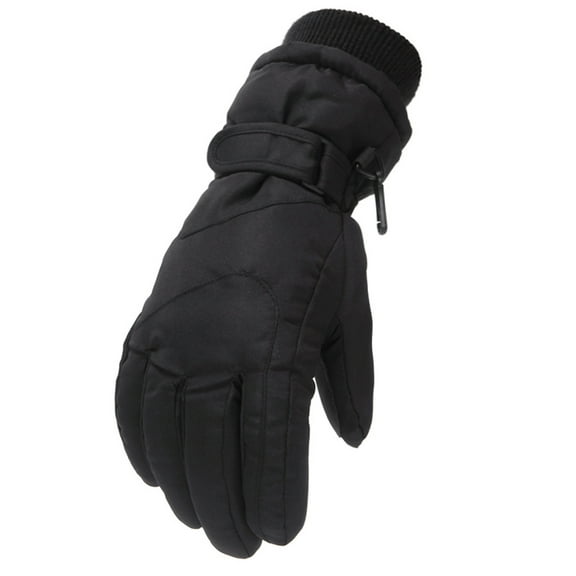 MSJUHEG Gloves Winter Gloves Men Winter Gloves for Kids Boys Girls Snow Windproof Mittens Outdoor Sports Skiing Ski Gloves for Women Black One Size