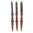 thumbnail image 2 of Mini Brosse à Rouleau, Peigne Rond pour Cheveux Fins Sûr 3 Pcs Manche en Bois pour Cheveux Mouillés et Secs, 2 of 7