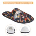 thumbnail image 3 of Balery Vintage Floral Pantuflas de Casa de Felpa Silenciosas con Diseño Estampado, Zapatillas Cómodas Antideslizantes de Algodón para Interior-Large, 3 of 8