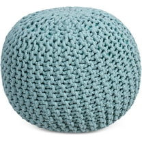 BirdRock Home Round Pouf Foot Stool Ottoman - Sage Green