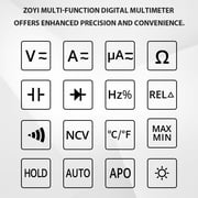 ZOYI ZT219 True RMS Digital Multimeter 19999 Counts, Auto ranging NCV, Temperature, Capacitance, Frequency Duty Cycle Tester, with Backlight Data Hold