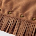 thumbnail image 5 of YUTK Women's Faux Suede Fringe Skirt High Waisted Tassel Western Mini Skirts Brown Xs-Xl, 5 of 7