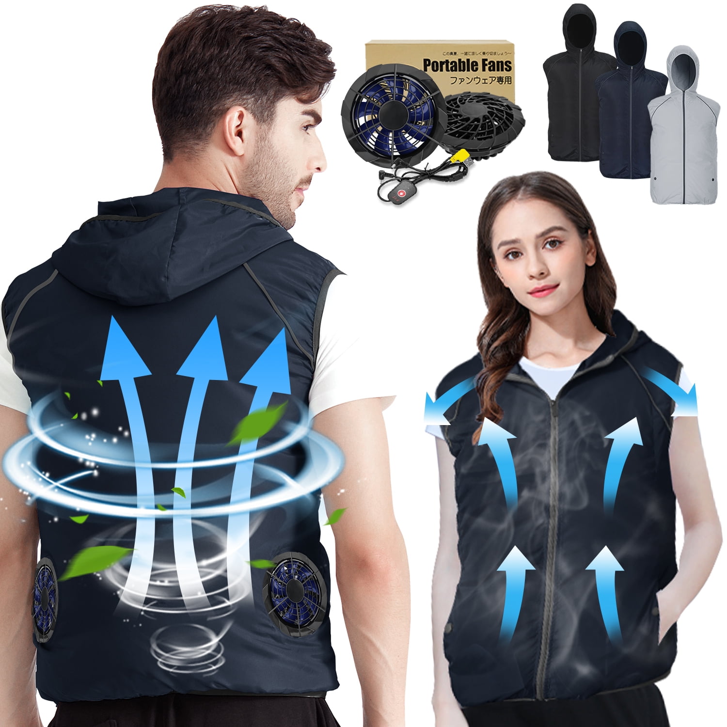 Cooling Vest Air Conditioned Cooling Fan Vest Sun Protection Vest for