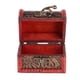 thumbnail image 3 of Caja de almacenamiento de joyería de madera retro, caja organizadora de collares y anillos con cerradura de aleación (tipo lirio de agua), 3 of 8