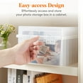 thumbnail image 2 of Lifewit Photo Storage Box 5x7 Photo Case, 9 Inner Photo Keeper, Clear Photo Boxes Storage, Seed, 2 of 9