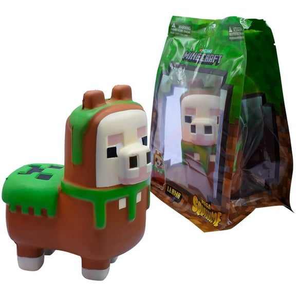 Minecraft Mega SquishMe Unisex Relaxing Llama Stress Ball, Multicolor 4 Piece