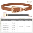 thumbnail image 7 of JASGOOD Women Leather Belts Western Cowgirls Belt with Gold Buckle, 7 of 7