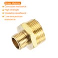 thumbnail image 3 of Unique Bargains G1 x G1/2 Male Thread Brass Hex Reducer Pipe Fitting Connector Adapter 2 Pack, 3 of 5